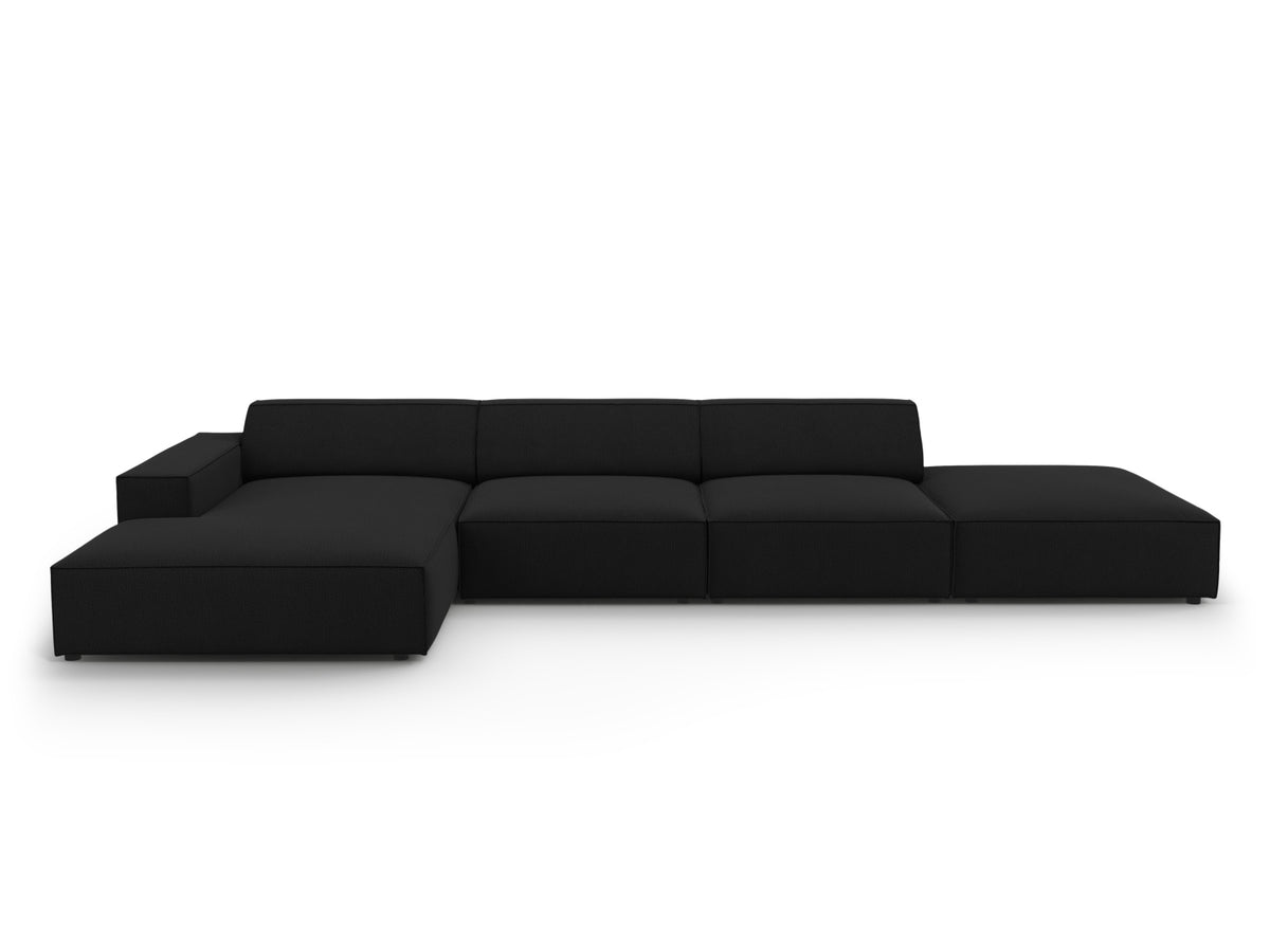 Jodie Modulares Ecksofa links 5 Sitzer in Black-Megan präsentiert im Onlineshop von KAQTU Design AG. L-Sofa links ist von Micadoni