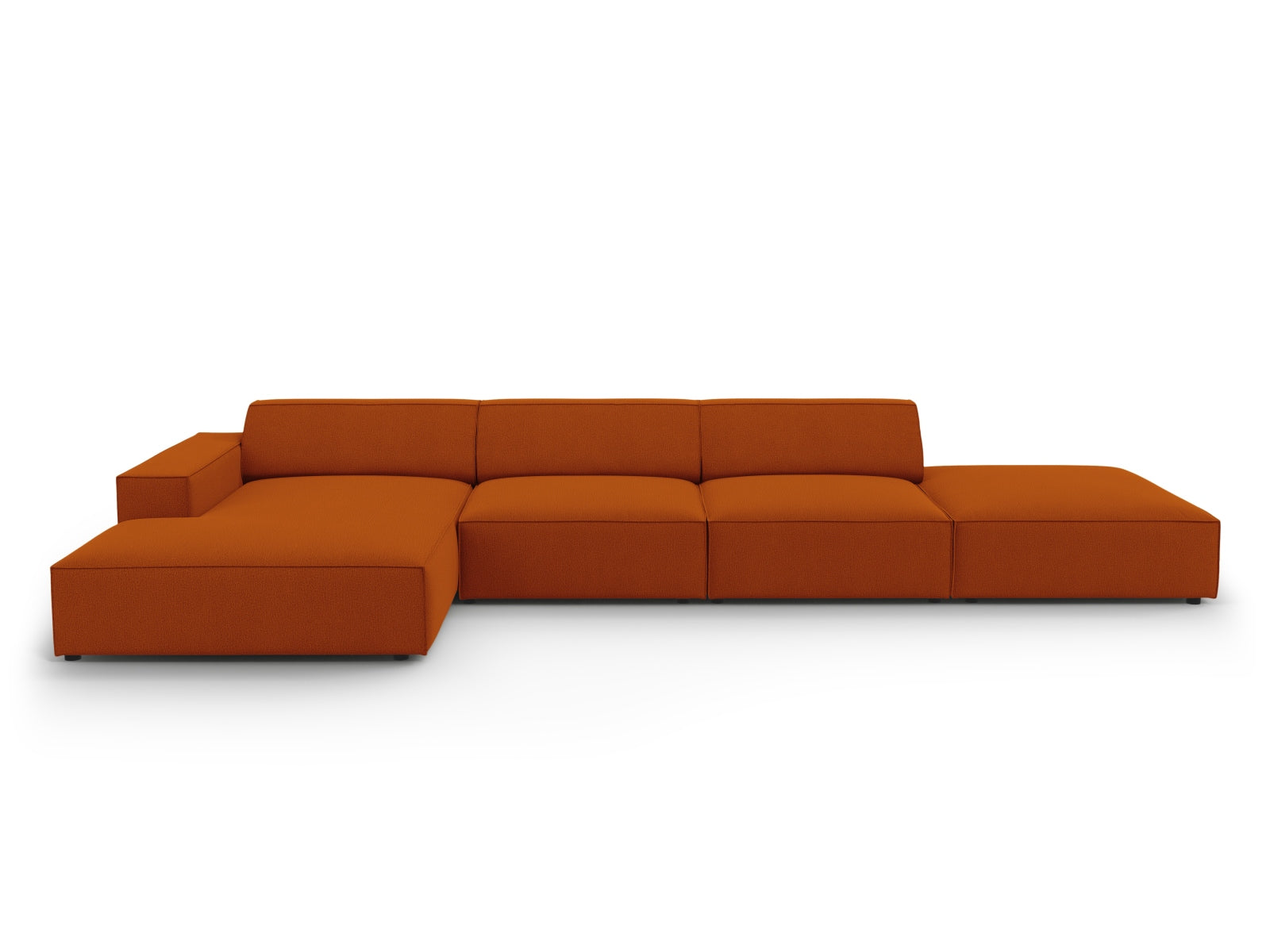Jodie Modulares Ecksofa links 5 Sitzer in Terracotta-Megan präsentiert im Onlineshop von KAQTU Design AG. L-Sofa links ist von Micadoni