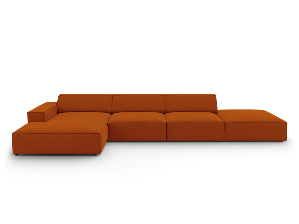 Jodie Modulares Ecksofa links 5 Sitzer in Terracotta-Megan präsentiert im Onlineshop von KAQTU Design AG. L-Sofa links ist von Micadoni