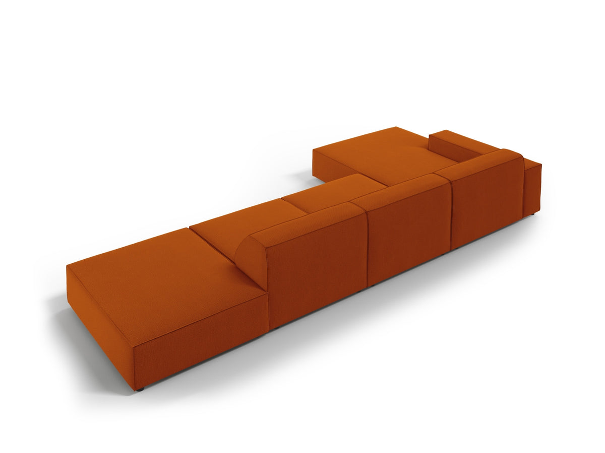Jodie Modulares Ecksofa links 5 Sitzer in Terracotta-Megan präsentiert im Onlineshop von KAQTU Design AG. L-Sofa links ist von Micadoni