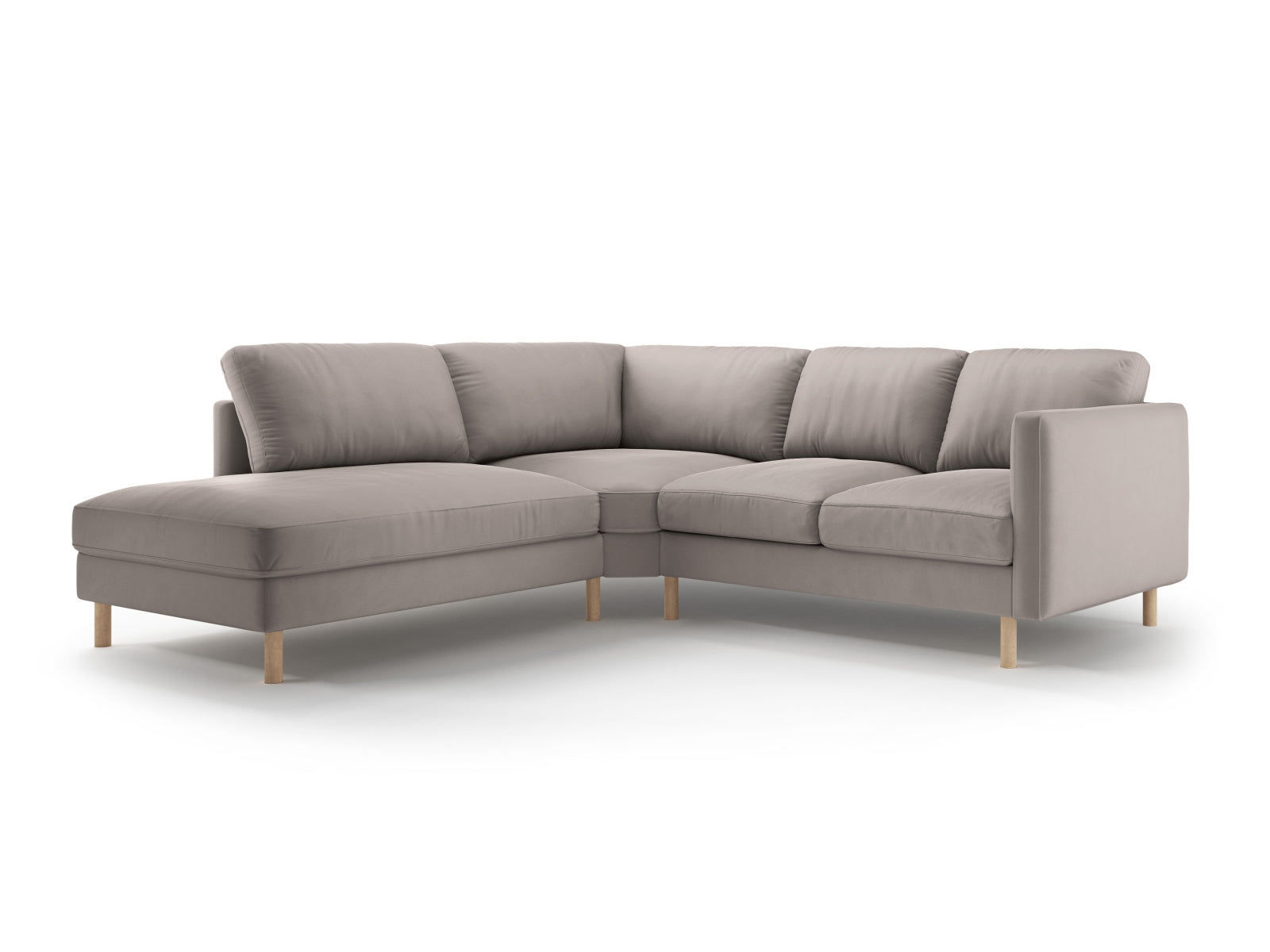 Eden Velour links Ecksofa 4 Sitzer in Warm grey präsentiert im Onlineshop von KAQTU Design AG. Ecksofa links ist von Micadoni