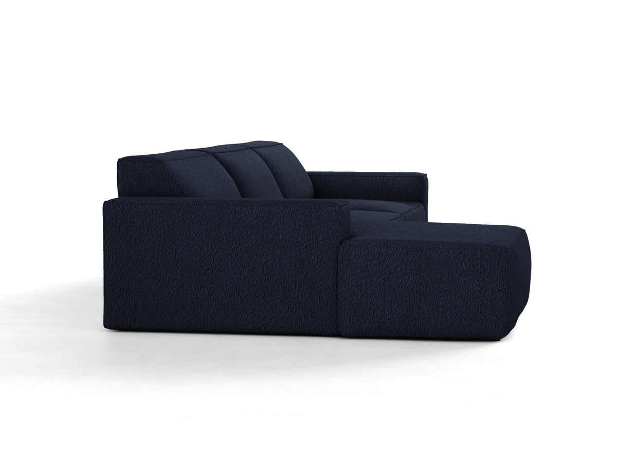 Modulares Ecksofa links Jodie von Micadoni mit Meridienne auf schwarzen Kunststoffbeinen