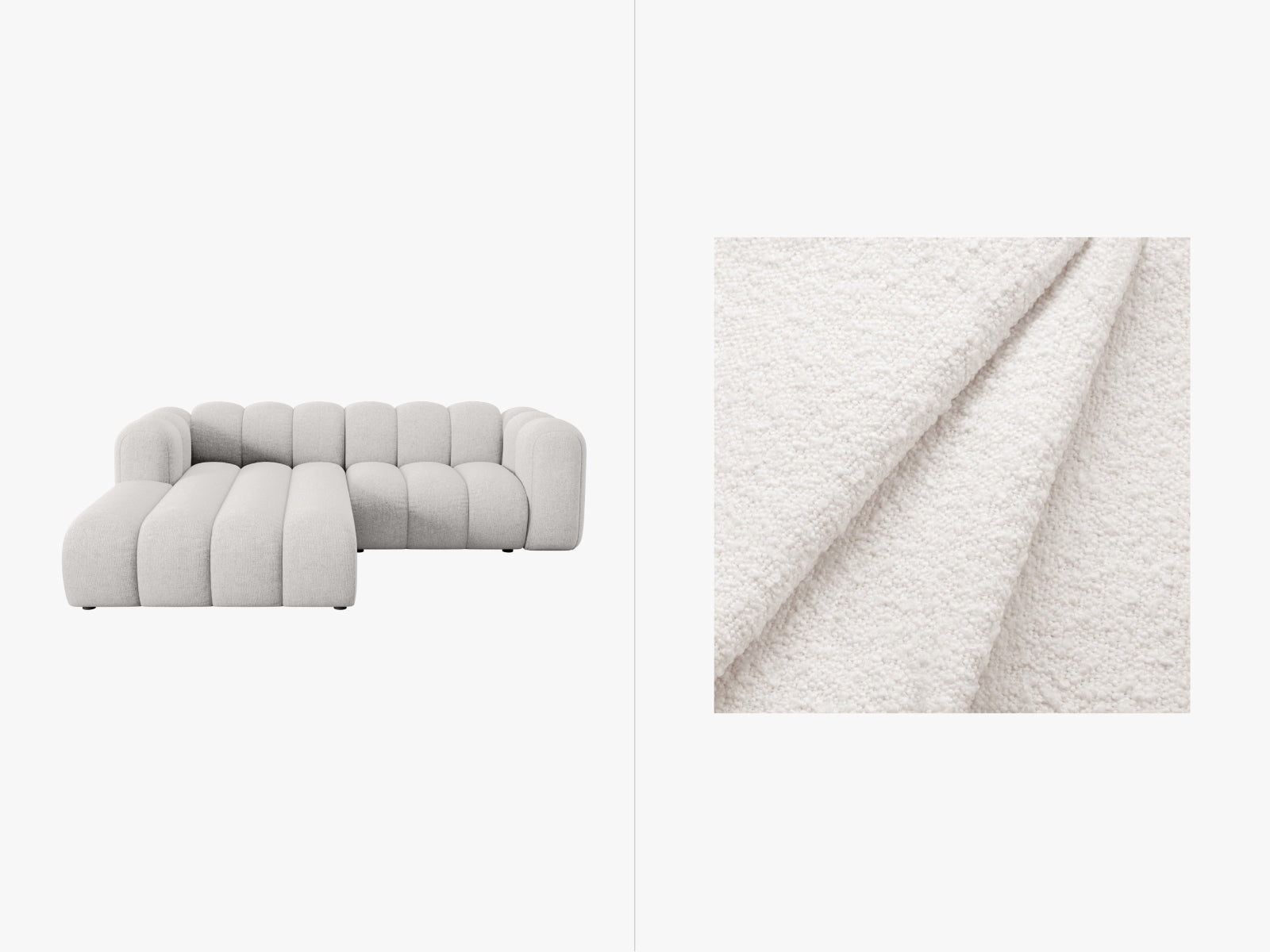 Lupine Modulares Ecksofa links 3 Sitzer in White präsentiert im Onlineshop von KAQTU Design AG. Ecksofa links ist von Micadoni