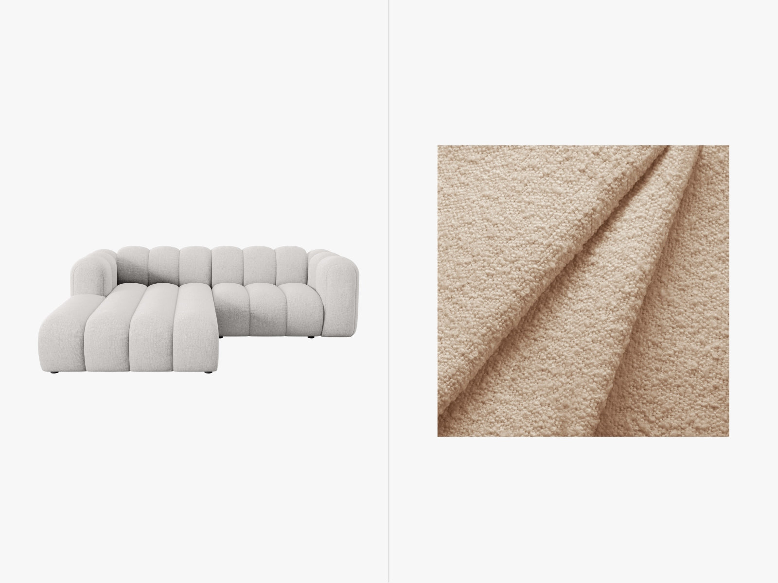 Lupine Modulares Ecksofa links 3 Sitzer in Beige präsentiert im Onlineshop von KAQTU Design AG. Ecksofa links ist von Micadoni