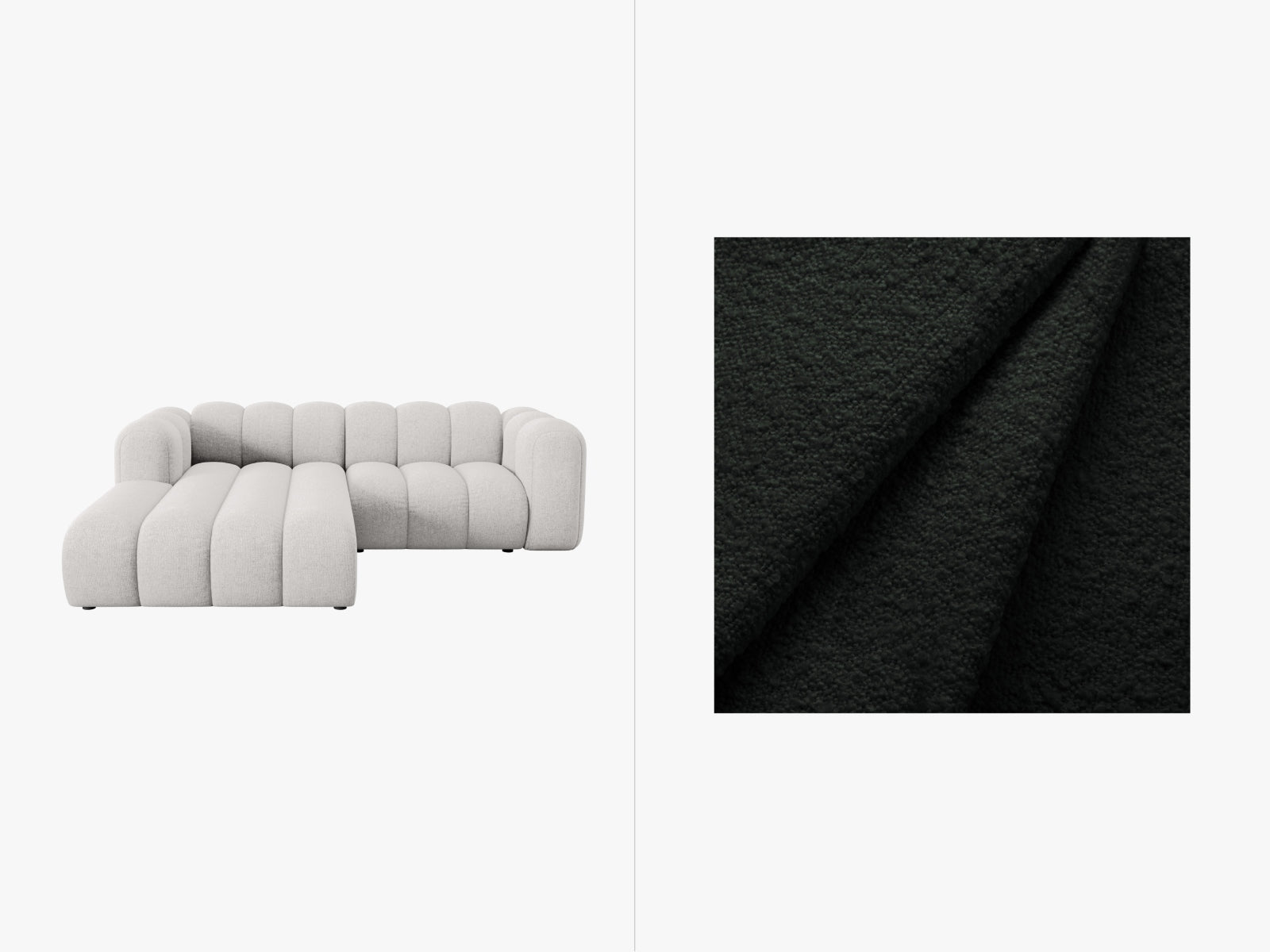 Lupine Modulares Ecksofa links 3 Sitzer in Black präsentiert im Onlineshop von KAQTU Design AG. Ecksofa links ist von Micadoni