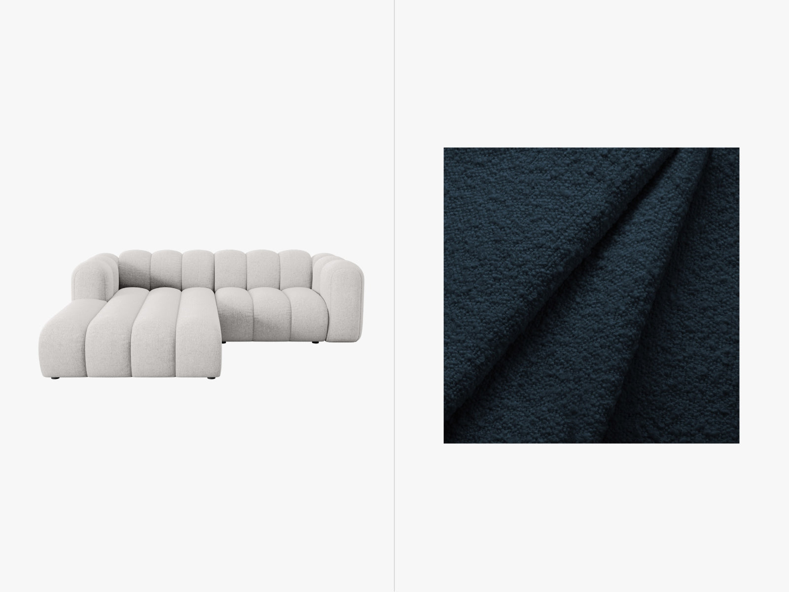 Lupine Modulares Ecksofa links 3 Sitzer in Dark Blue präsentiert im Onlineshop von KAQTU Design AG. Ecksofa links ist von Micadoni