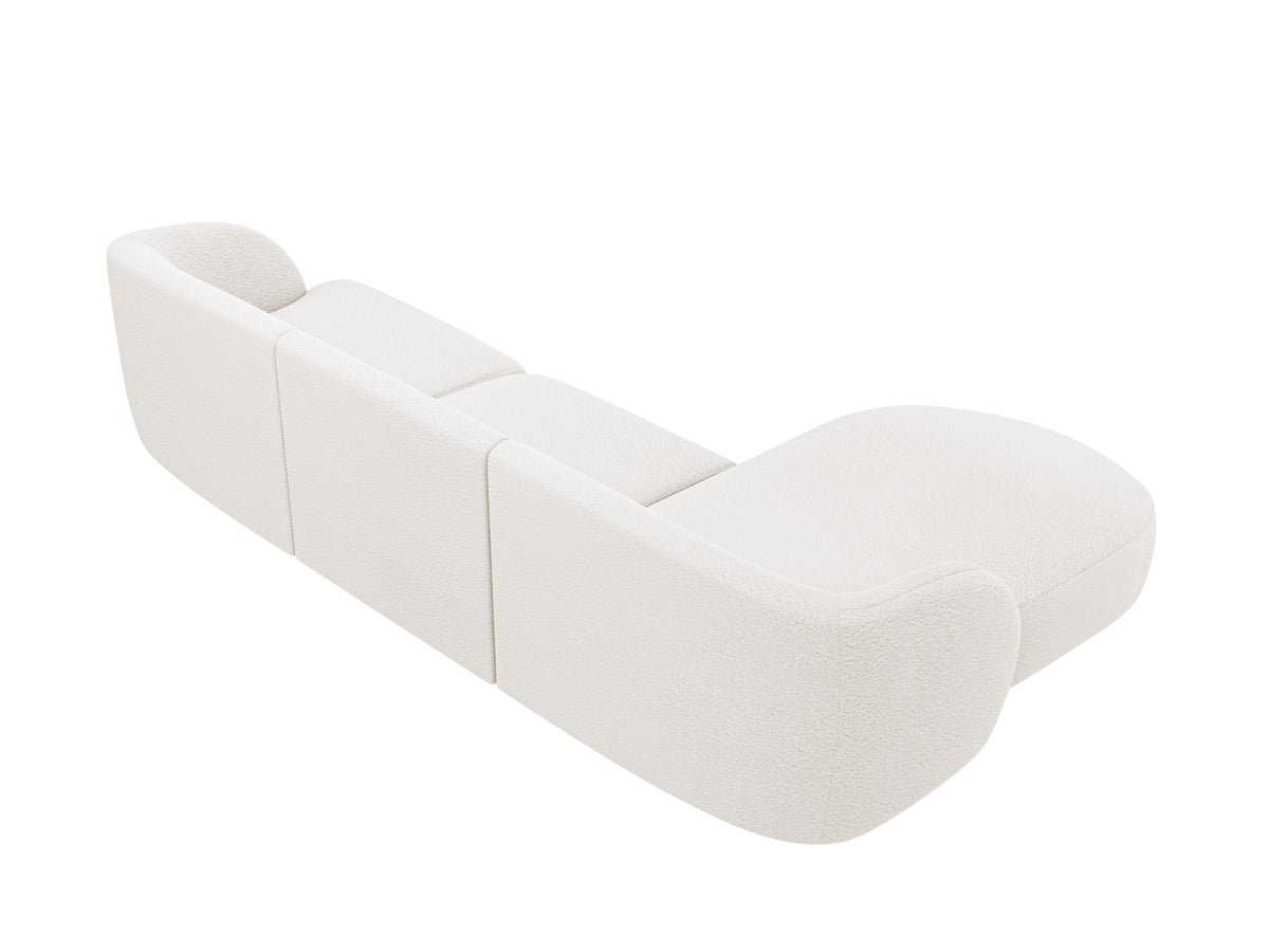 Miley Boucle Ecksofa links 4 Sitzer in White-Baloo präsentiert im Onlineshop von KAQTU Design AG. L-Sofa links ist von Micadoni