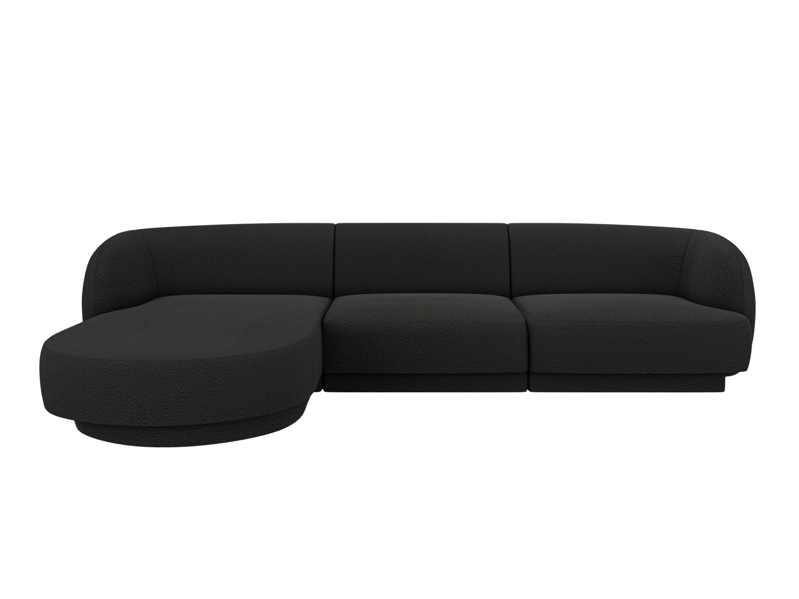Miley Boucle Ecksofa links 4 Sitzer in Black präsentiert im Onlineshop von KAQTU Design AG. Ecksofa links ist von Micadoni