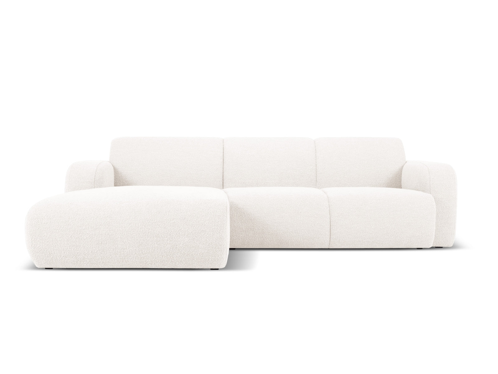 Molino Boucle Ecksofa links 4 Sitzer in White präsentiert im Onlineshop von KAQTU Design AG. Ecksofa links ist von Micadoni
