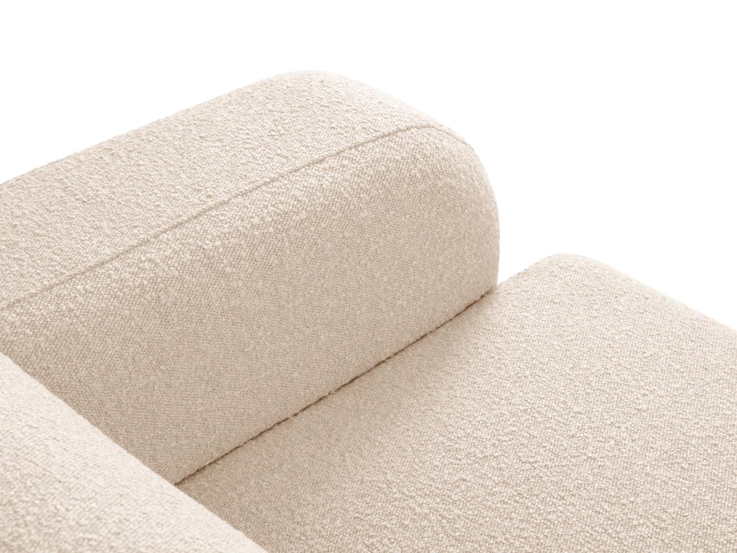 Molino Boucle Ecksofa links 4 Sitzer in Beige-Baloo präsentiert im Onlineshop von KAQTU Design AG. L-Sofa links ist von Micadoni