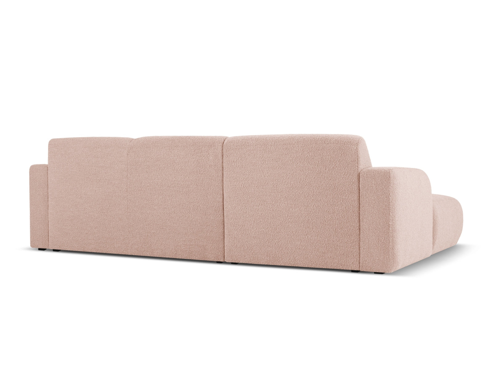 Molino Boucle Ecksofa links 4 Sitzer in Powder Pink-Baloo präsentiert im Onlineshop von KAQTU Design AG. L-Sofa links ist von Micadoni