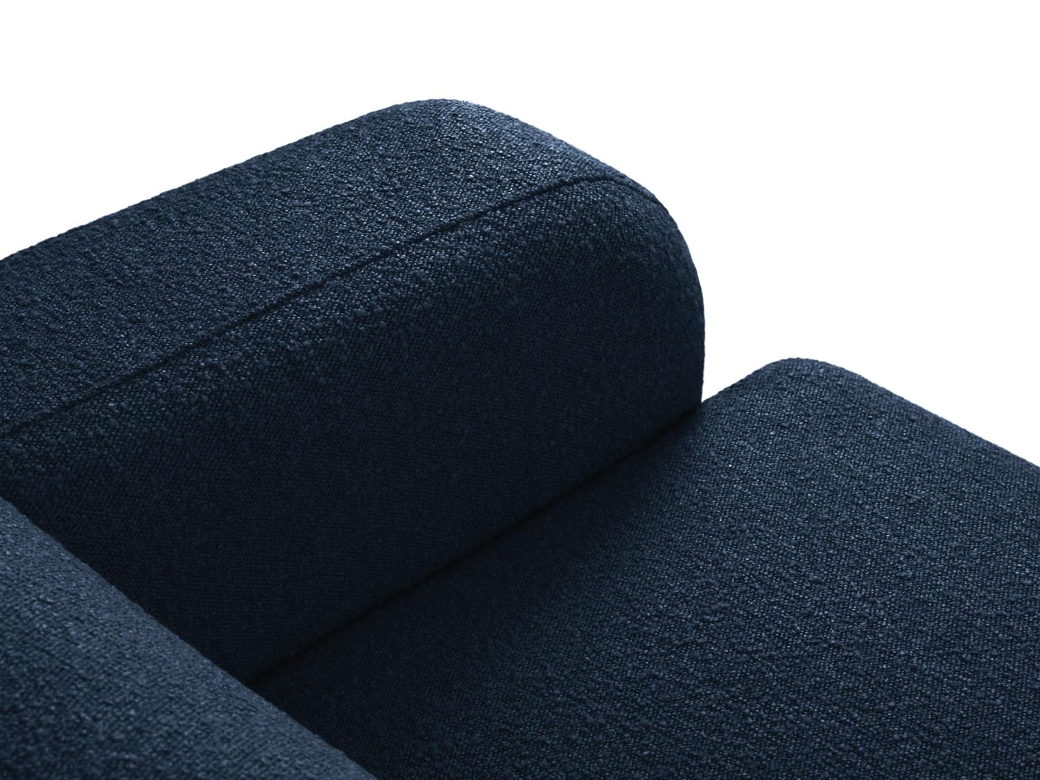 Molino Boucle Ecksofa links 4 Sitzer in Dark Blue-Baloo präsentiert im Onlineshop von KAQTU Design AG. L-Sofa links ist von Micadoni