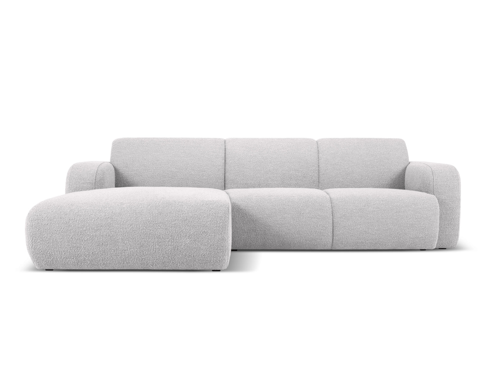Molino Boucle Ecksofa links 4 Sitzer in Light Grey-Baloo präsentiert im Onlineshop von KAQTU Design AG. L-Sofa links ist von Micadoni