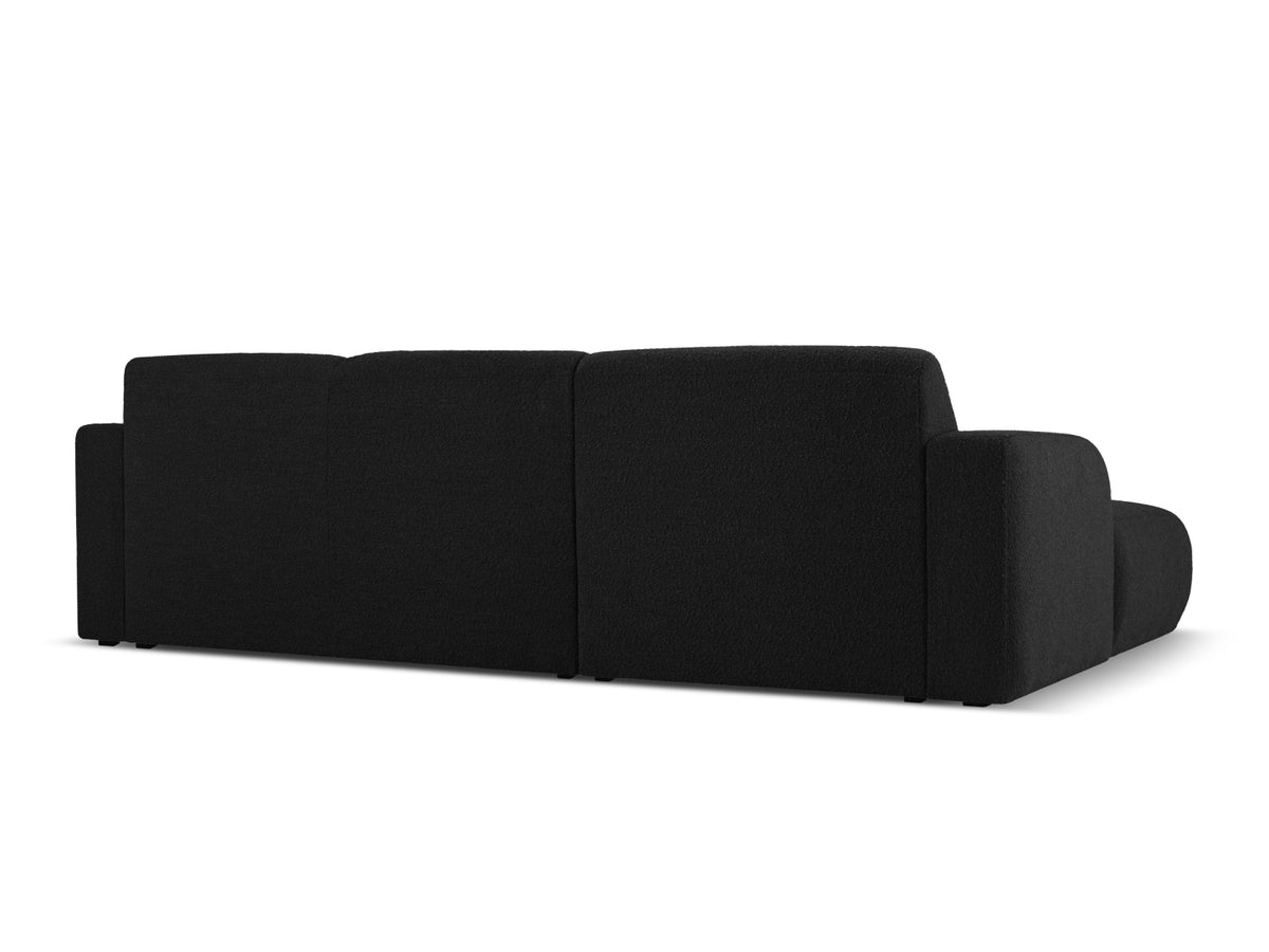 Molino Boucle Ecksofa links 4 Sitzer in Black-Baloo präsentiert im Onlineshop von KAQTU Design AG. L-Sofa links ist von Micadoni