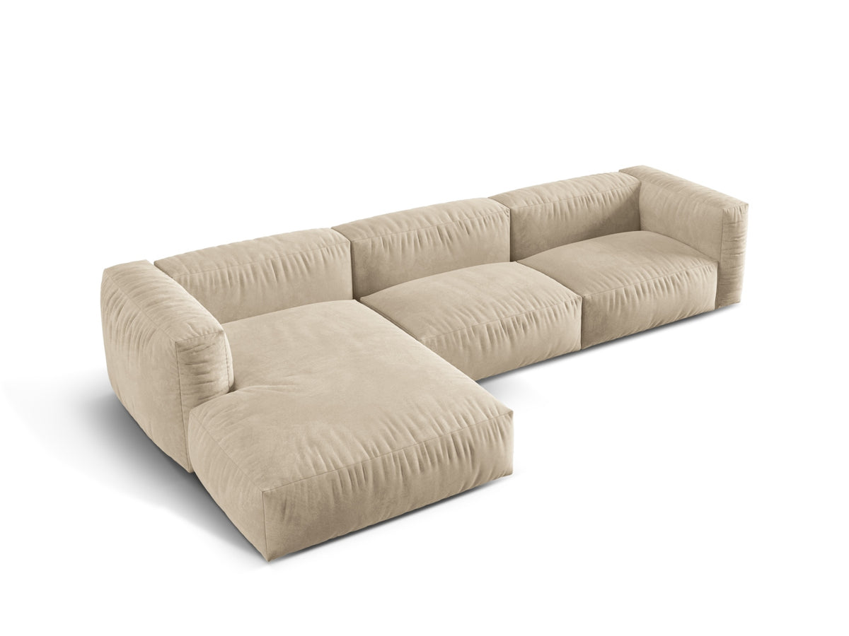 Martina Modulares Ecksofa links 3 Sitzer in Light Beige-Vogue präsentiert im Onlineshop von KAQTU Design AG. L-Sofa links ist von Micadoni