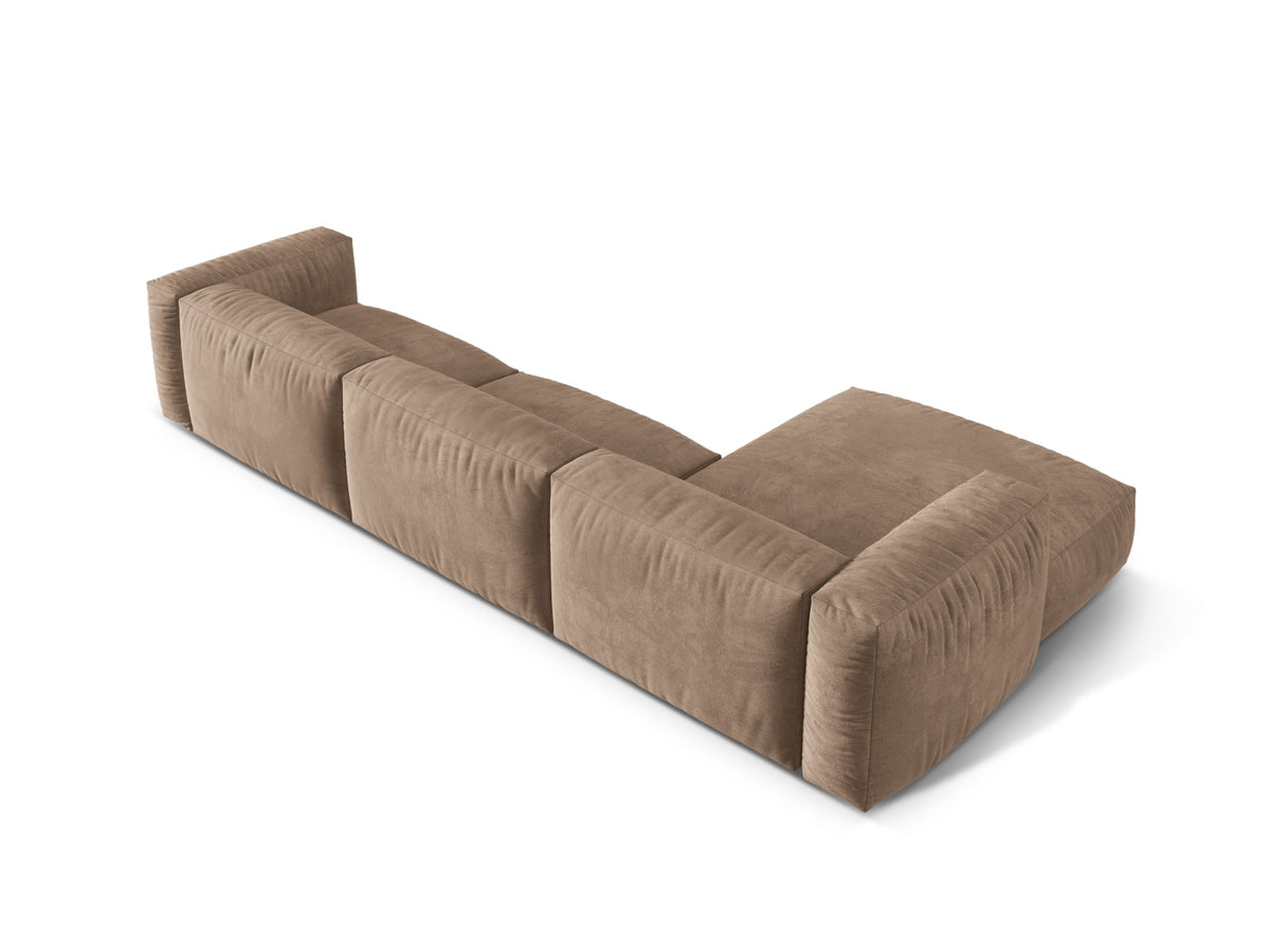 Martina Modulares Ecksofa links 3 Sitzer in Dark Beige-Vogue präsentiert im Onlineshop von KAQTU Design AG. L-Sofa links ist von Micadoni