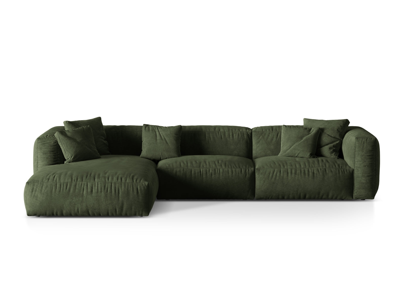 Martina Modulares Ecksofa links 3 Sitzer in Green präsentiert im Onlineshop von KAQTU Design AG. Ecksofa links ist von Micadoni