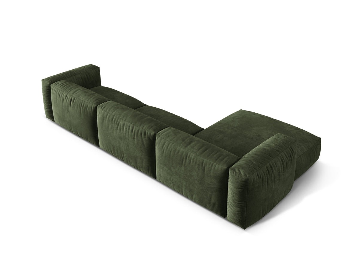 Martina Modulares Ecksofa links 3 Sitzer in Green-Vogue präsentiert im Onlineshop von KAQTU Design AG. L-Sofa links ist von Micadoni