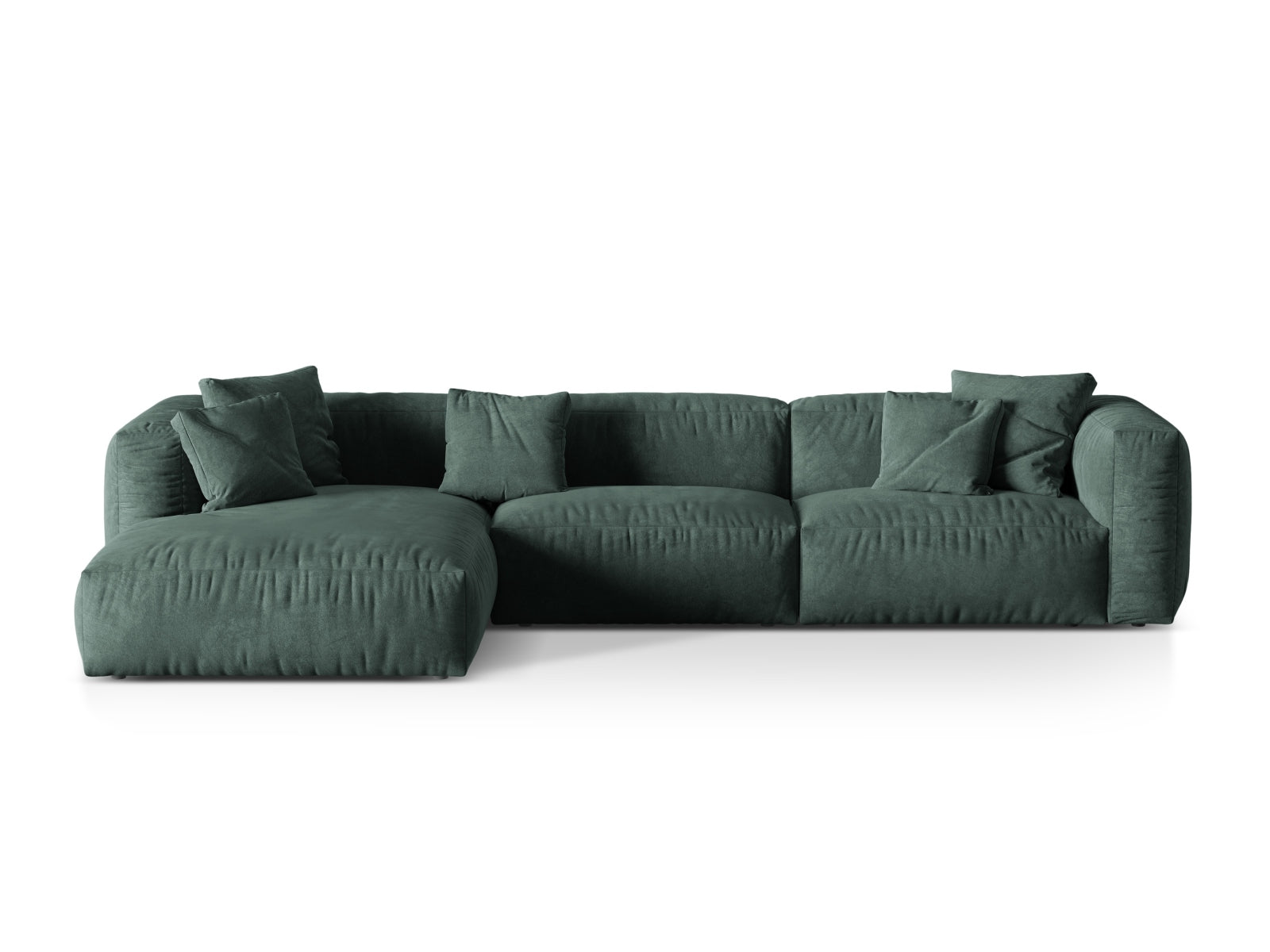 Martina Modulares Ecksofa links 3 Sitzer in Petrol präsentiert im Onlineshop von KAQTU Design AG. Ecksofa links ist von Micadoni