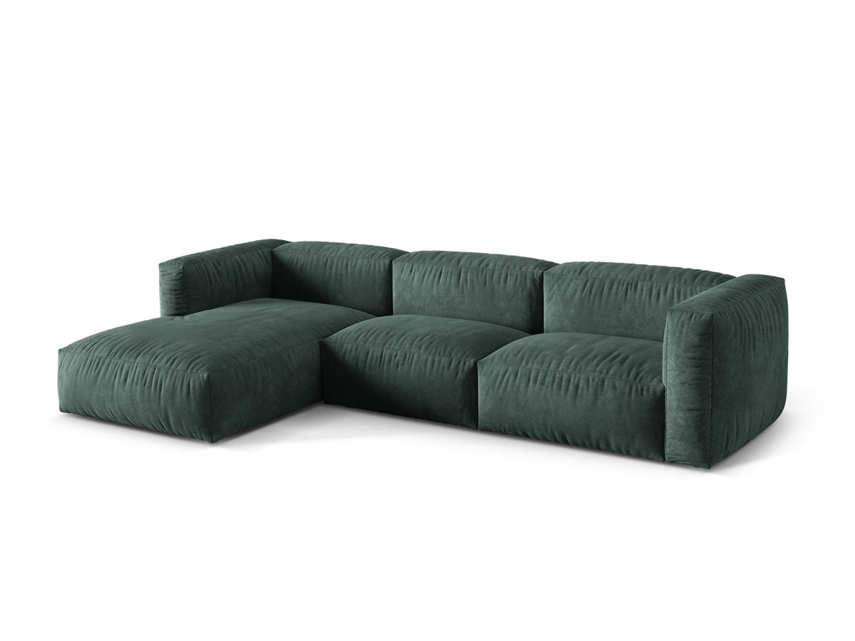 Martina Modulares Ecksofa links 3 Sitzer in Petrol-Vogue präsentiert im Onlineshop von KAQTU Design AG. L-Sofa links ist von Micadoni