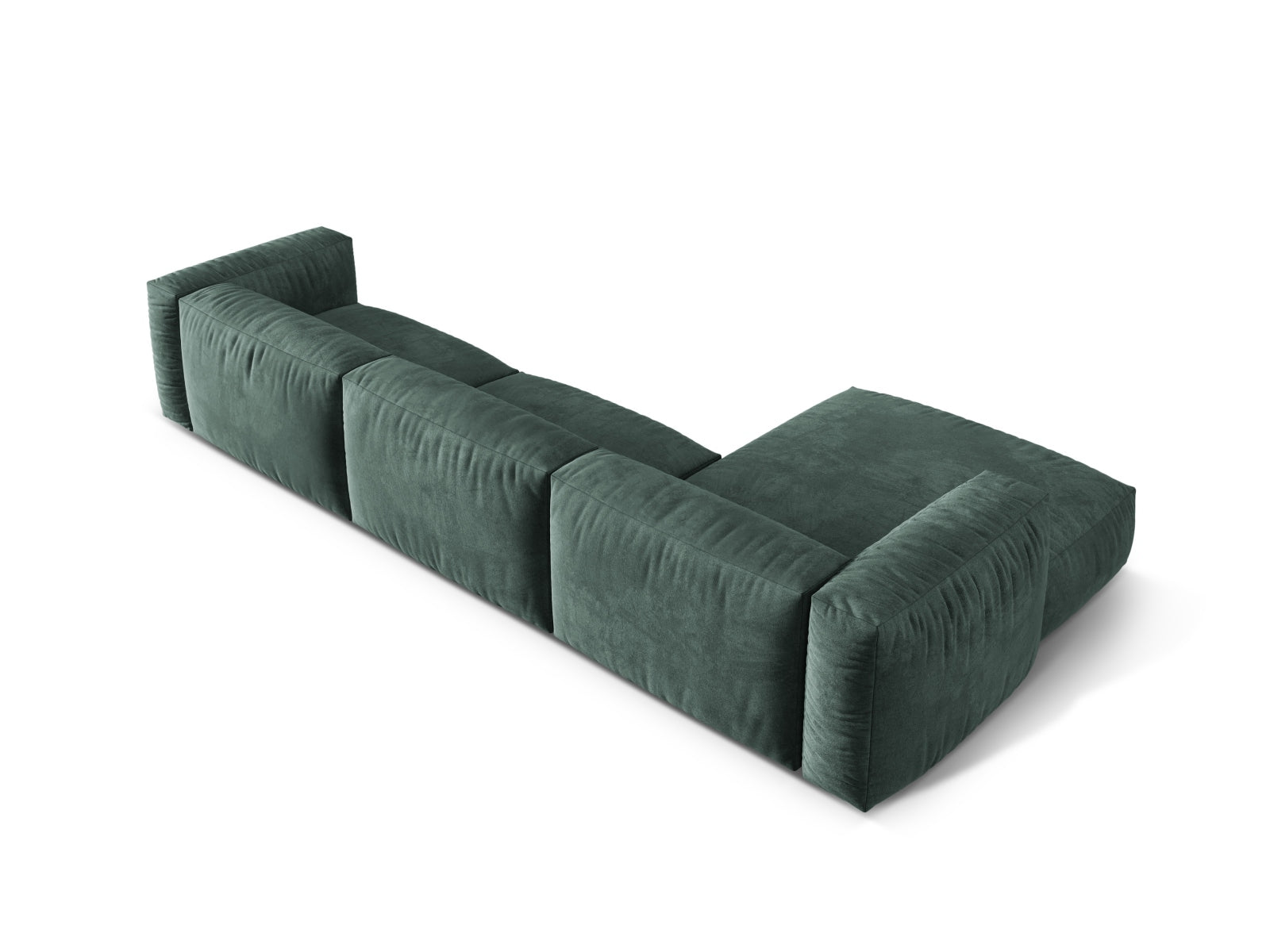 Elegantes, modulares Ecksofa Martina in Petrol-Vogue, ideal für stilvolle Wohnzimmer mit Platz für drei Personen.