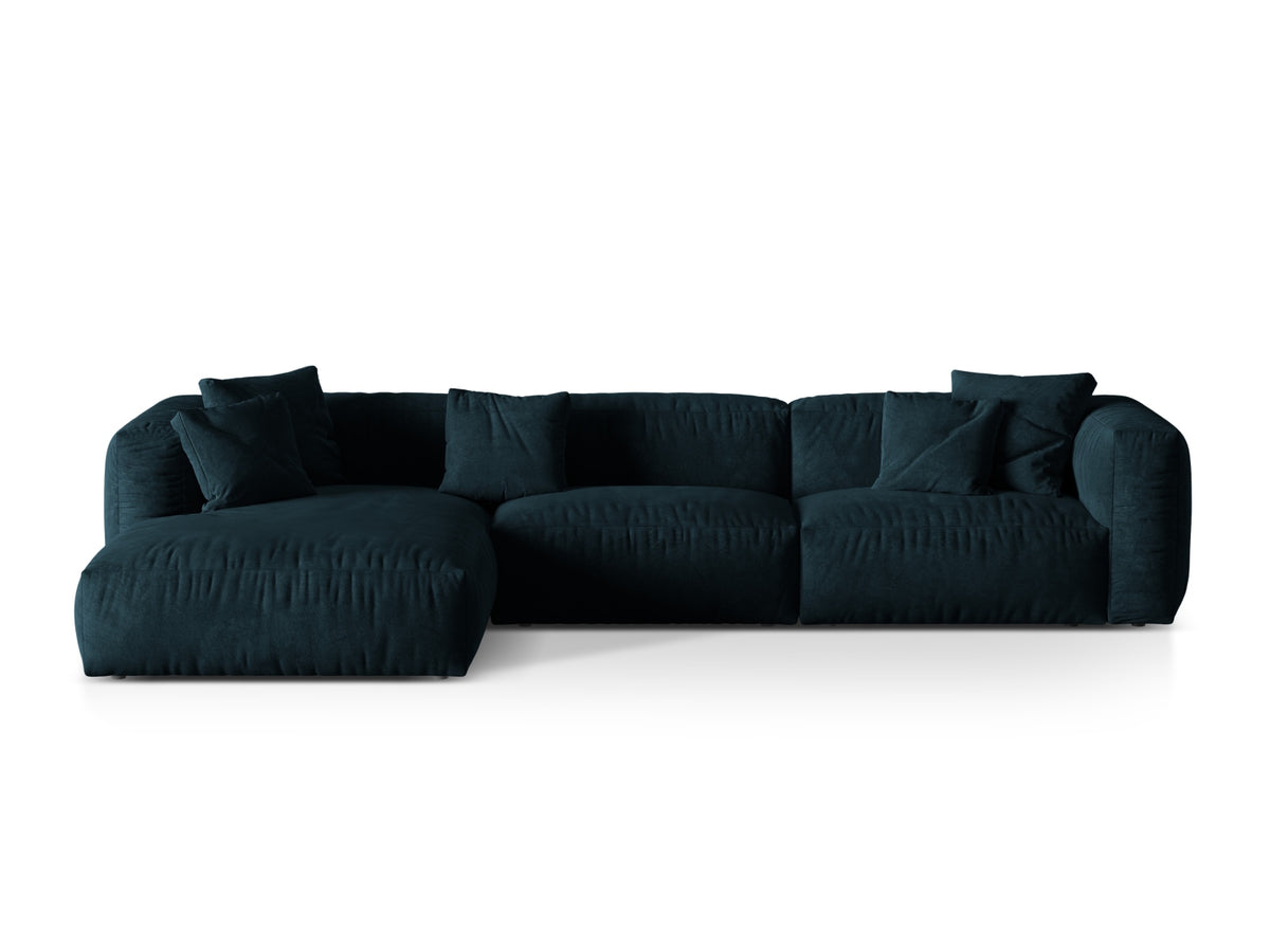 Martina Modulares Ecksofa links 3 Sitzer in Deep Petrol-Vogue präsentiert im Onlineshop von KAQTU Design AG. L-Sofa links ist von Micadoni