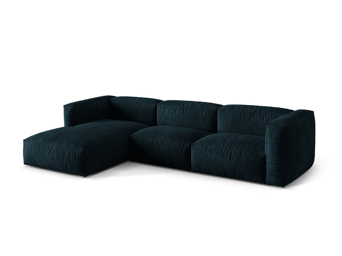 Martina Modulares Ecksofa links 3 Sitzer in Deep Petrol-Vogue präsentiert im Onlineshop von KAQTU Design AG. L-Sofa links ist von Micadoni