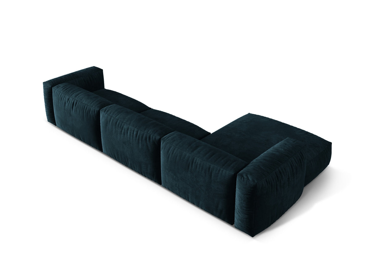 Martina Modulares Ecksofa links 3 Sitzer in Deep Petrol-Vogue präsentiert im Onlineshop von KAQTU Design AG. L-Sofa links ist von Micadoni