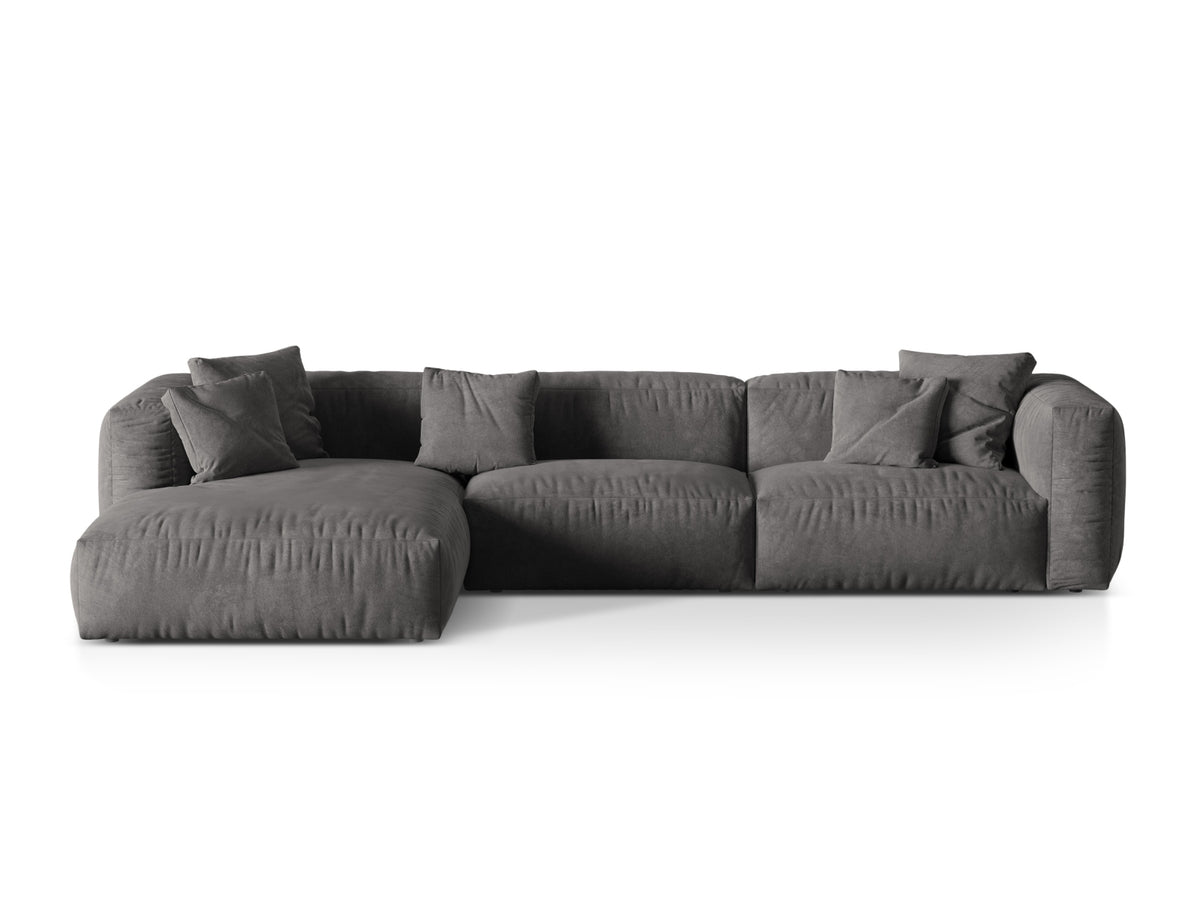 Martina Modulares Ecksofa links 3 Sitzer in Grey-Vogue präsentiert im Onlineshop von KAQTU Design AG. L-Sofa links ist von Micadoni