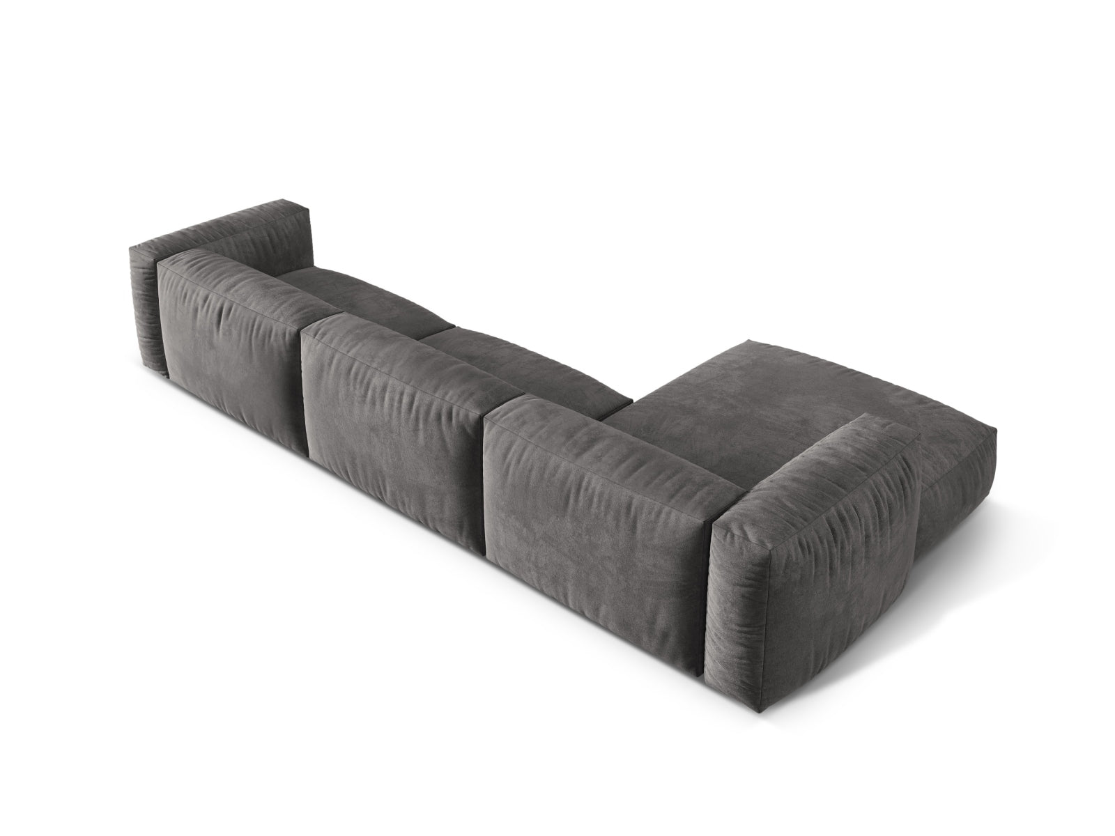 Elegantes, graues L-Sofa Martina von Micadoni, linksseitig, ideal für stilvolle Wohnräume und entspannte Stunden.