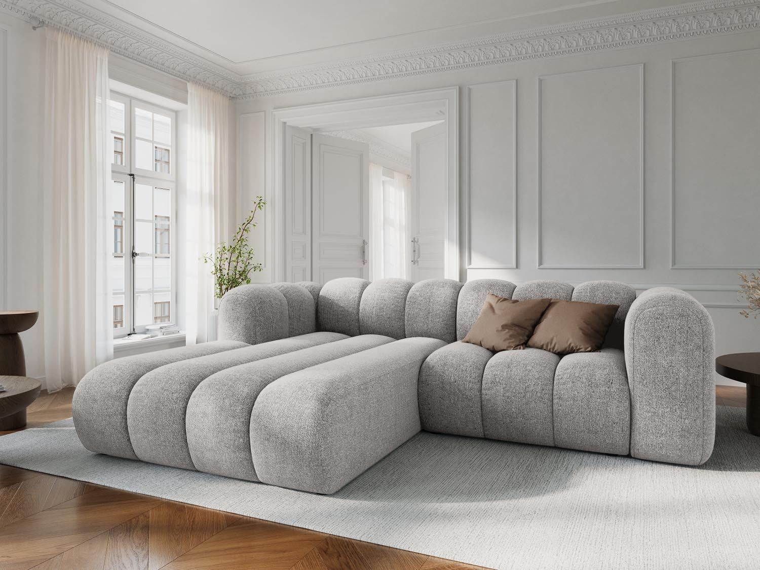 Entdecken Sie das stilvolle Lupine Ecksofa von Micadoni – modular, komfortabel und perfekt für Ihr modernes Wohnzimmer.