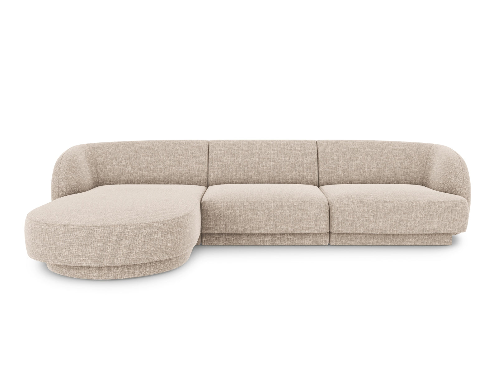 Miley Ecksofa links 4 Sitzer in Beige präsentiert im Onlineshop von KAQTU Design AG. Ecksofa links ist von Micadoni