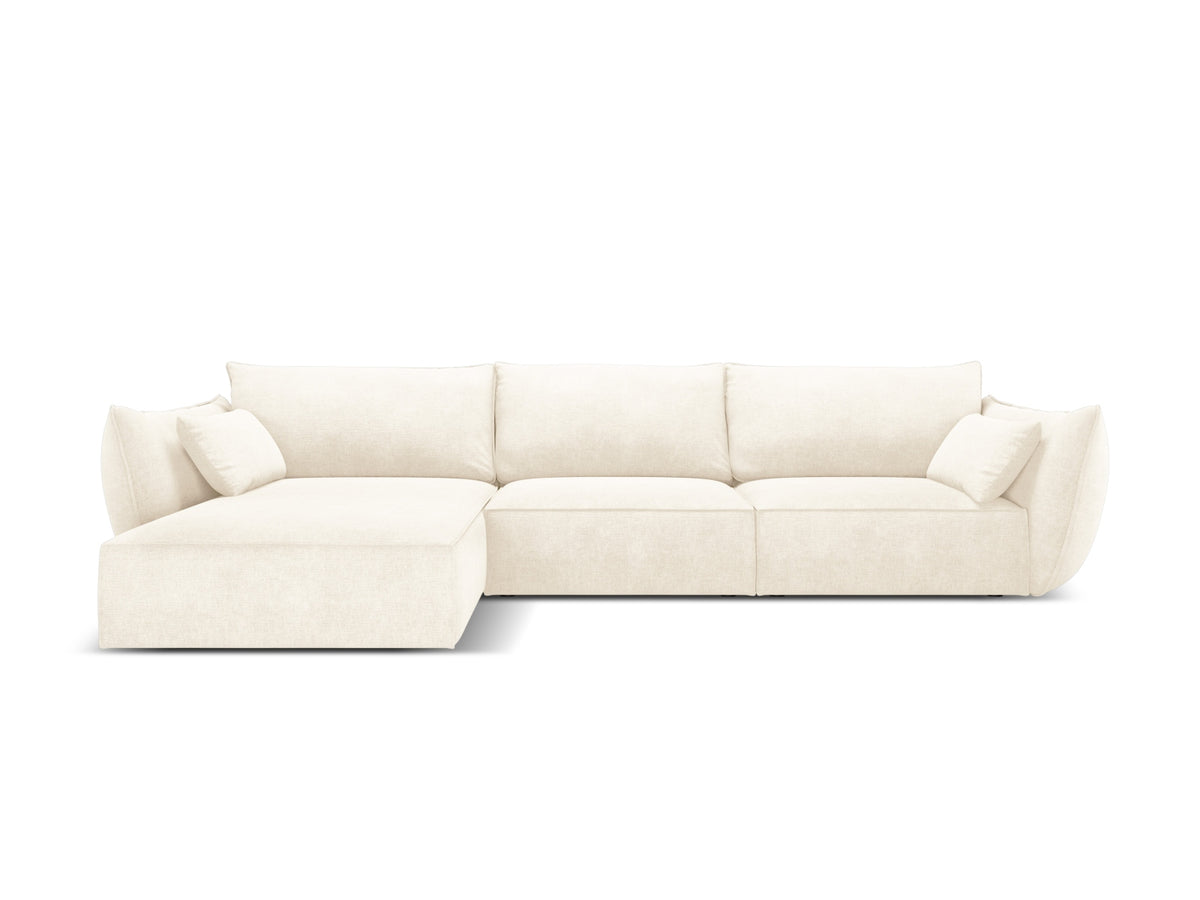 Kaelle Ecksofa links 4 Sitzer in Light Beige-Over The Horizon präsentiert im Onlineshop von KAQTU Design AG. L-Sofa links ist von Micadoni