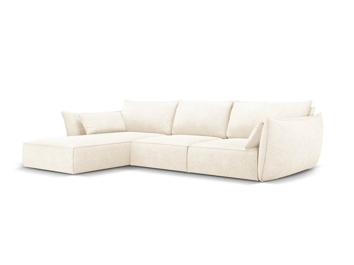 Kaelle Ecksofa links 4 Sitzer in Light Beige-Over The Horizon präsentiert im Onlineshop von KAQTU Design AG. L-Sofa links ist von Micadoni