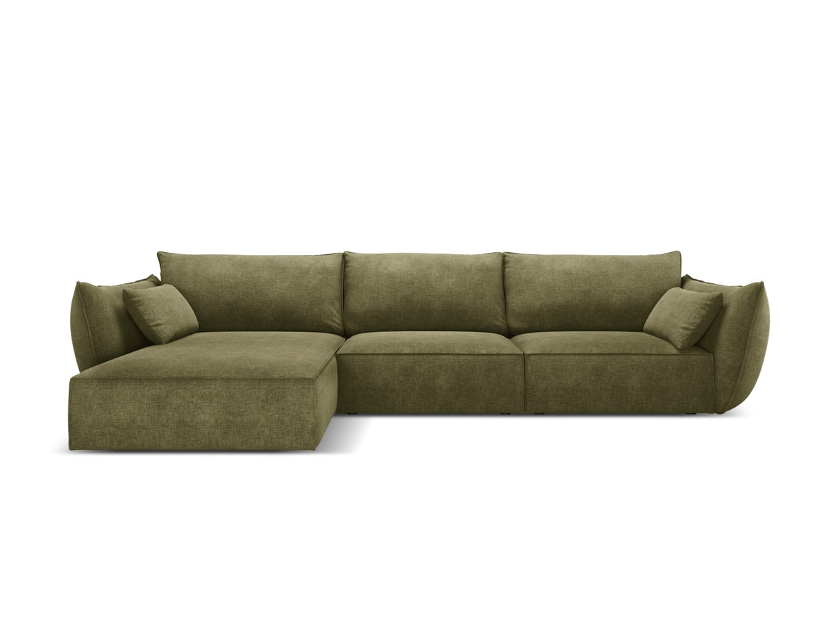 Kaelle Ecksofa links 4 Sitzer in Green-Over The Horizon präsentiert im Onlineshop von KAQTU Design AG. L-Sofa links ist von Micadoni