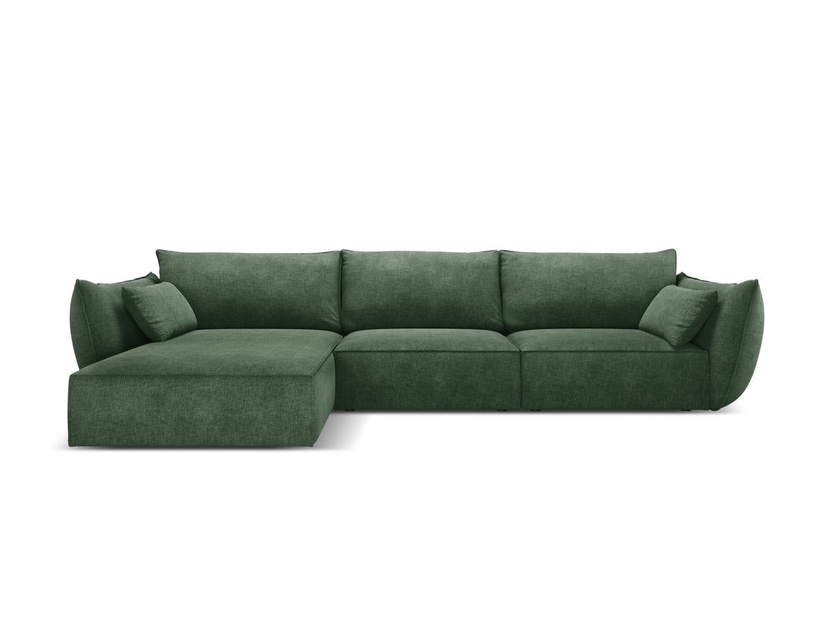 Kaelle Ecksofa links 4 Sitzer in Bottle Green-Over The Horizon präsentiert im Onlineshop von KAQTU Design AG. L-Sofa links ist von Micadoni