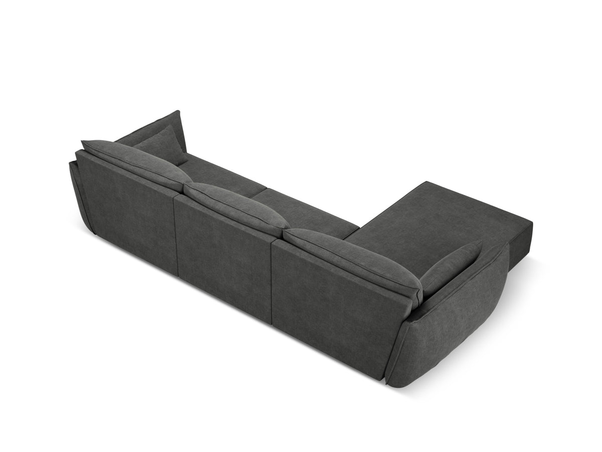 Kaelle Ecksofa links 4 Sitzer in Dark Grey-Over The Horizon präsentiert im Onlineshop von KAQTU Design AG. L-Sofa links ist von Micadoni