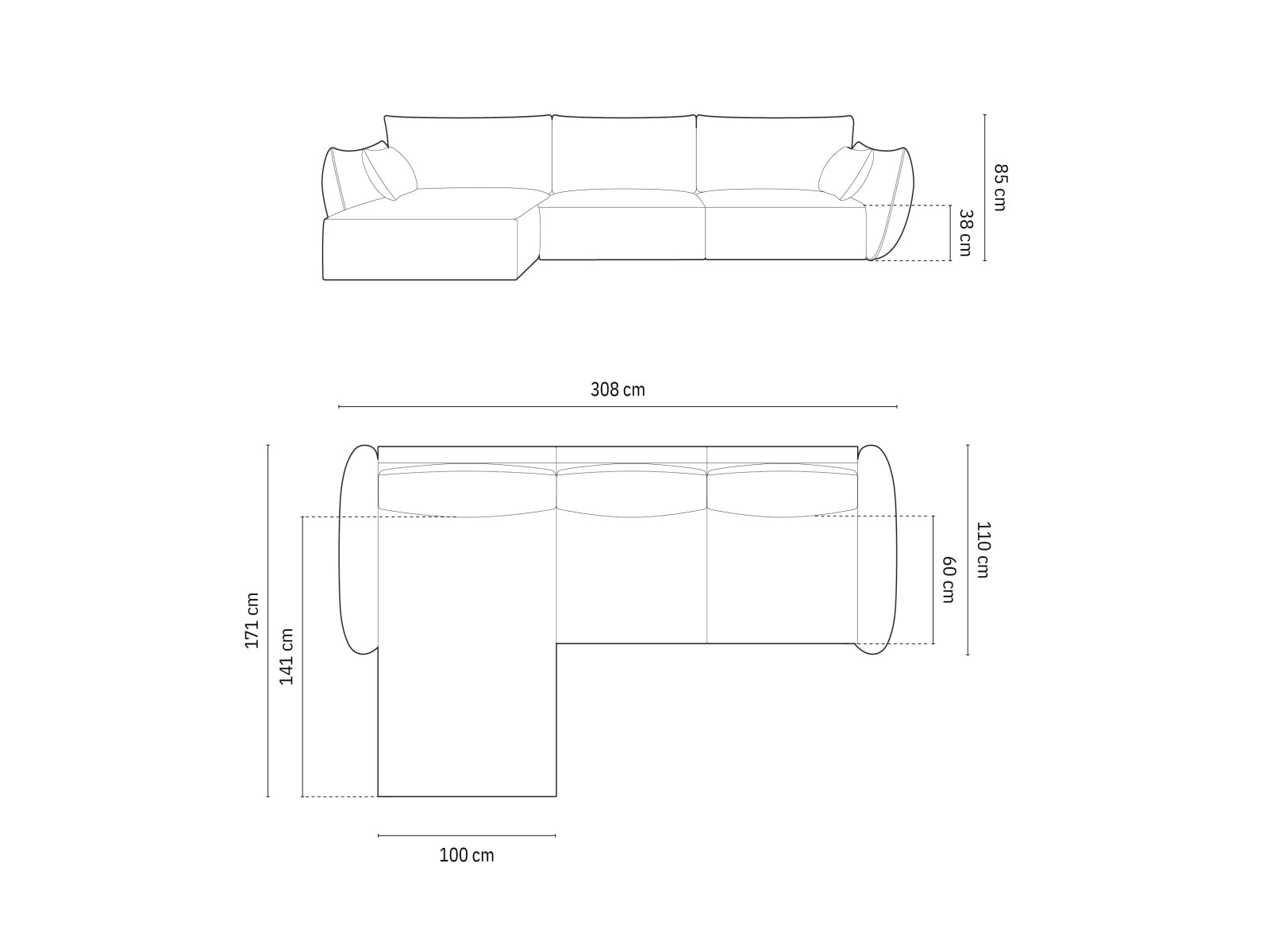 Erleben Sie das Kaelle Ecksofa links 4 Sitzer von Micadoni – stilvolles Design, erstklassige Materialien und optimaler Komfort für Ihr Wohnzimmer!