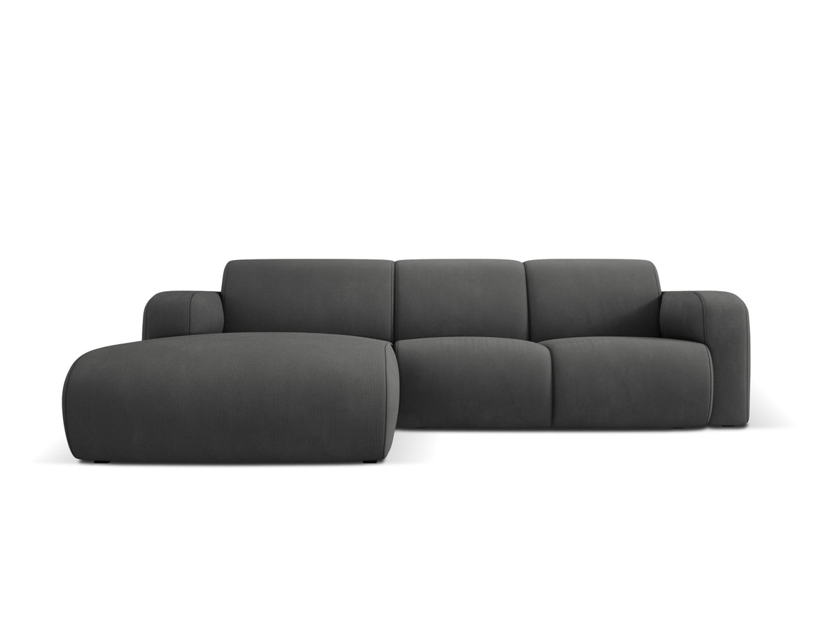 Molino Ecksofa links 4 Sitzer in Dark Grey-Rebel präsentiert im Onlineshop von KAQTU Design AG. L-Sofa links ist von Micadoni