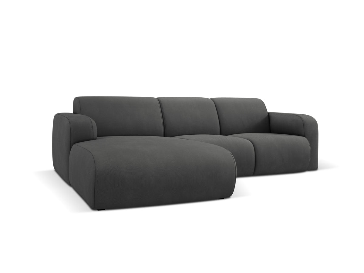 Molino Ecksofa links 4 Sitzer in Dark Grey-Rebel präsentiert im Onlineshop von KAQTU Design AG. L-Sofa links ist von Micadoni