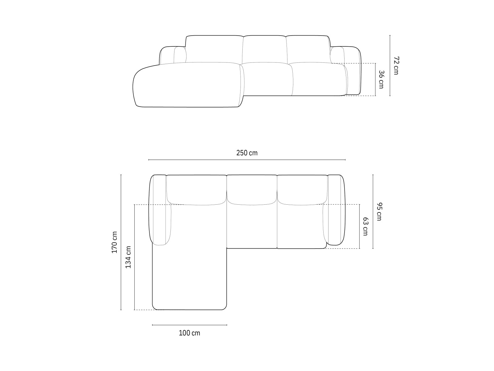 Erleben Sie das Molino Ecksofa links 4 Sitzer von Micadoni – ein elegantes Möbelstück, das Komfort, Stil und Funktionalität vereint.