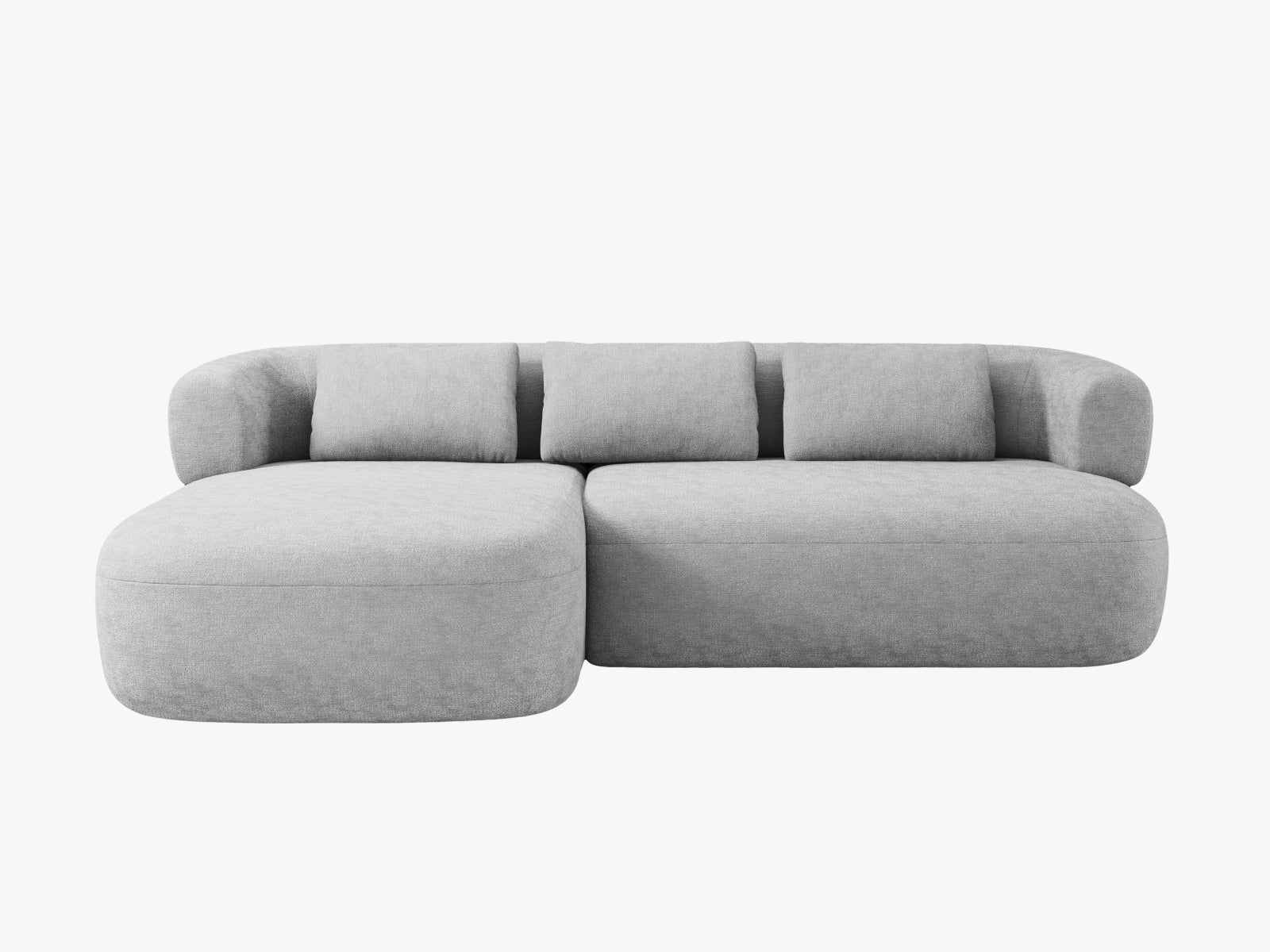 Jenny Ecksofa links 5 Sitzer in Silver-Perfect Harmony präsentiert im Onlineshop von KAQTU Design AG. L-Sofa links ist von Micadoni