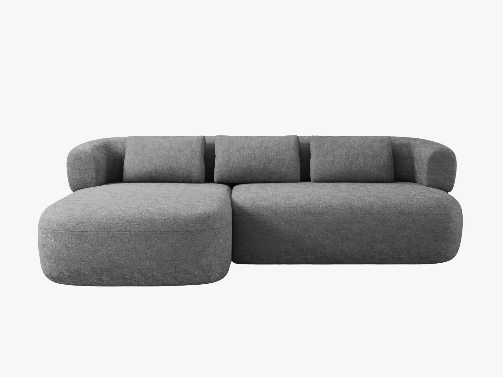 Jenny Ecksofa links 5 Sitzer in Dark Grey-Perfect Harmony präsentiert im Onlineshop von KAQTU Design AG. L-Sofa links ist von Micadoni