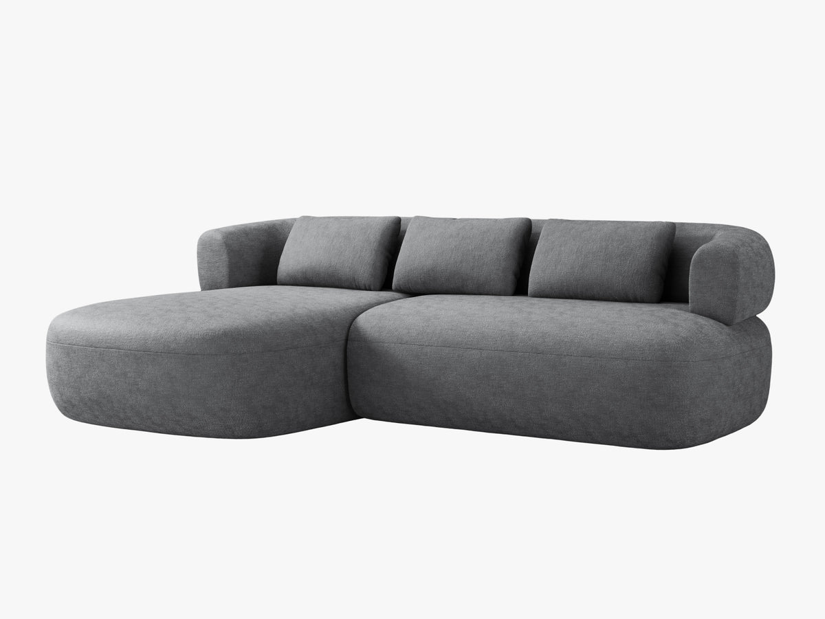 Jenny Ecksofa links 5 Sitzer in Dark Grey-Perfect Harmony präsentiert im Onlineshop von KAQTU Design AG. L-Sofa links ist von Micadoni
