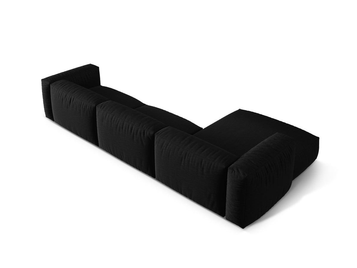 Martina Modulares Ecksofa links 3 Sitzer in Black-Boston präsentiert im Onlineshop von KAQTU Design AG. L-Sofa links ist von Micadoni