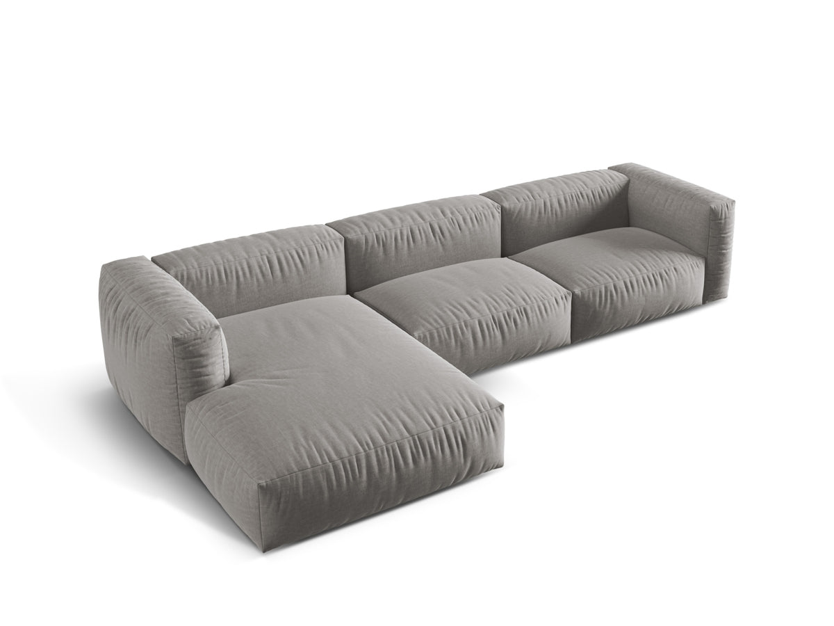 Martina Modulares Ecksofa links 3 Sitzer in Light Grey-Boston präsentiert im Onlineshop von KAQTU Design AG. L-Sofa links ist von Micadoni