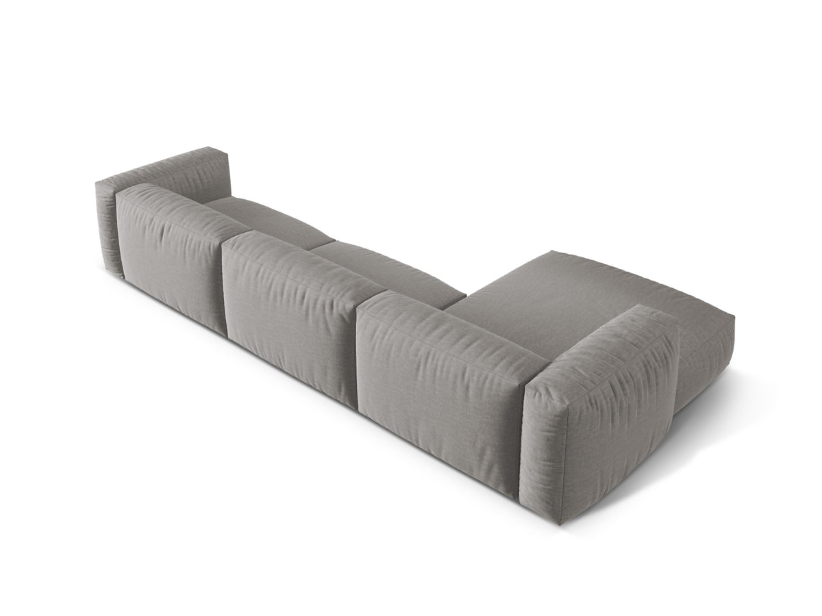 Martina Modulares Ecksofa links 3 Sitzer in Light Grey-Boston präsentiert im Onlineshop von KAQTU Design AG. L-Sofa links ist von Micadoni