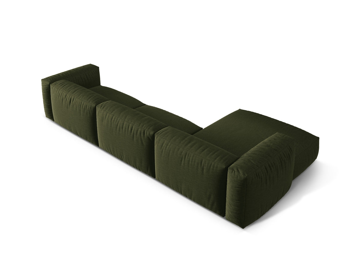 Martina Modulares Ecksofa links 3 Sitzer in Green-Boston präsentiert im Onlineshop von KAQTU Design AG. L-Sofa links ist von Micadoni