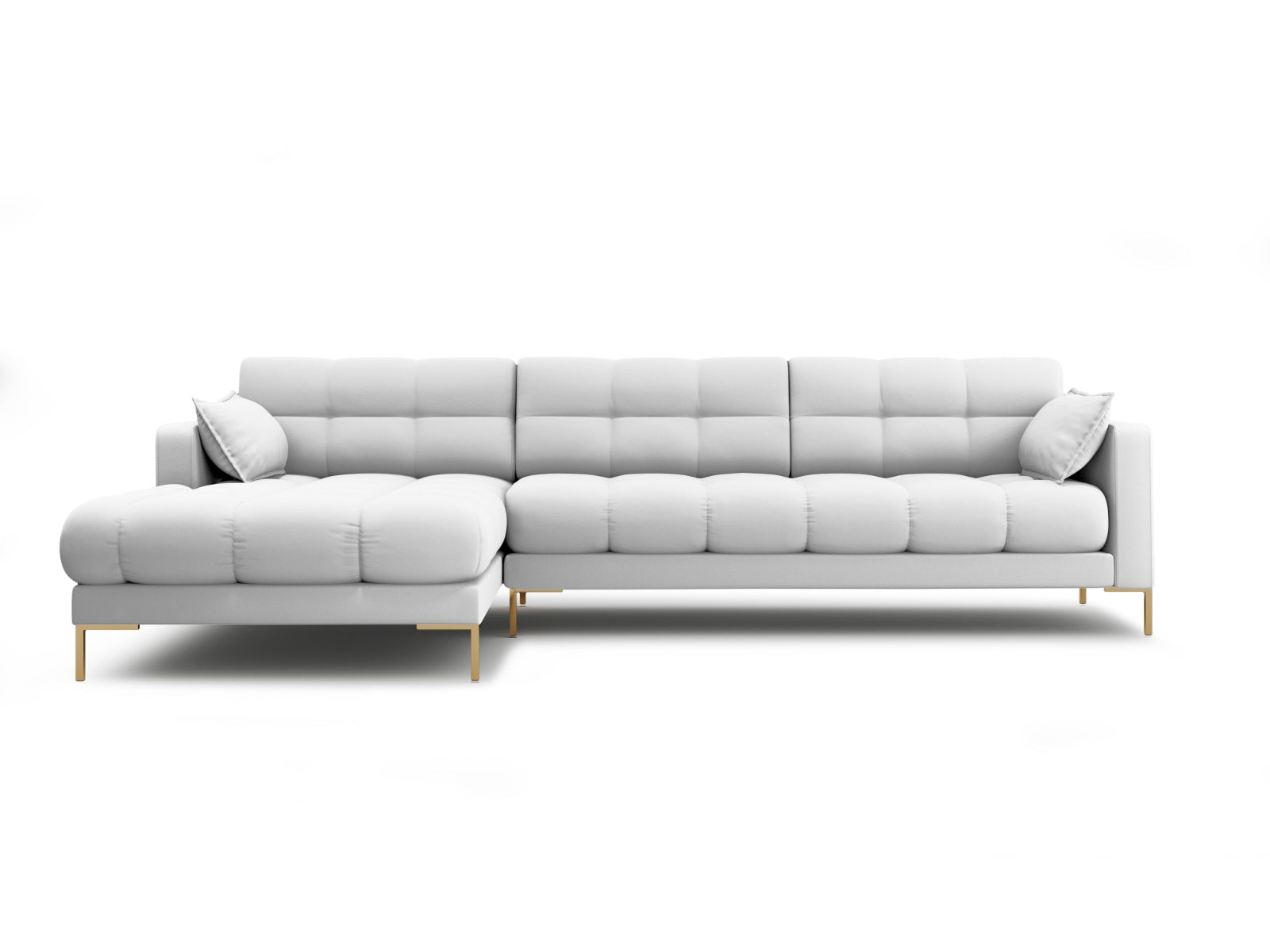 Mamaia Ecksofa links 5 Sitzer in Light Grey/Gold präsentiert im Onlineshop von KAQTU Design AG. Ecksofa links ist von Micadoni