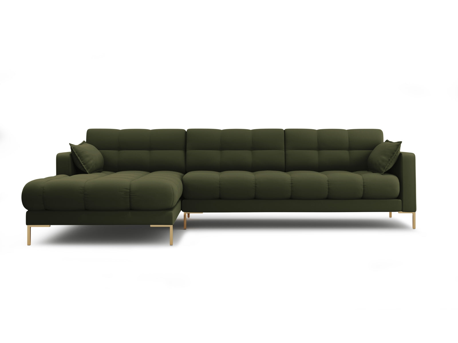 Mamaia Ecksofa links 5 Sitzer in Green/Gold präsentiert im Onlineshop von KAQTU Design AG. Ecksofa links ist von Micadoni